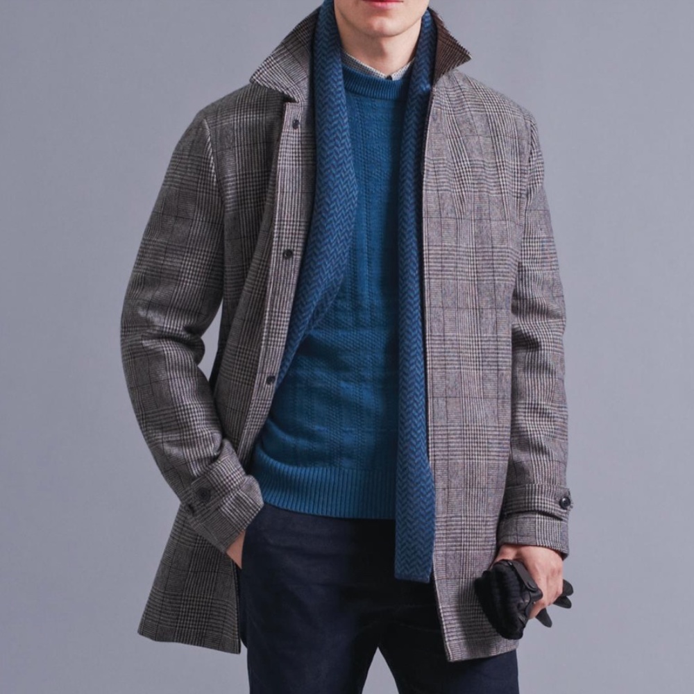 Ben Sherman Prince of Wales Check Car Coat